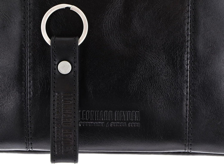 Leonhard Heyden Cambridge Kuriertasche mit Laptopfach 32 cm Schwarz, Schwarz