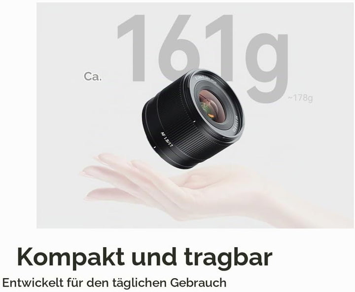 TTARTISAN AF 17mm F1.8 APS-C Objektiv für Fujifilm, Weitwinkel Autofokus Objektiv, Ultraleichter, Sc