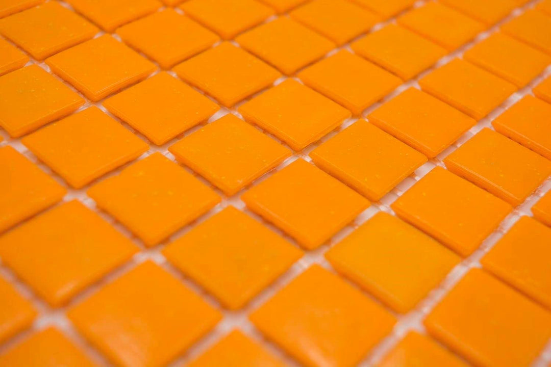 Mosaikfliese Glasmosaik orange Küchenrückwand Duschwand | 10 Mosaikmatten