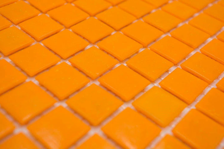 Mosaikfliese Glasmosaik orange Küchenrückwand Duschwand | 10 Mosaikmatten