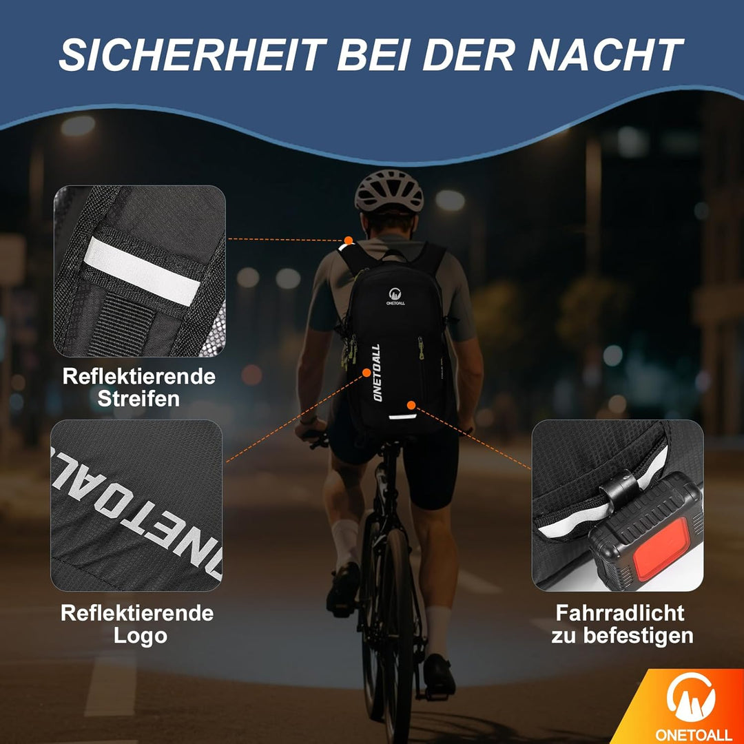 Wanderrucksack Damen, Diebstahlsicherer Tagesrucksack Damen, Wasserdichter Fahrrad Rucksack mit Rück