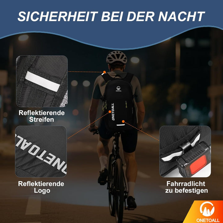 Wanderrucksack Damen, Diebstahlsicherer Tagesrucksack Damen, Wasserdichter Fahrrad Rucksack mit Rück