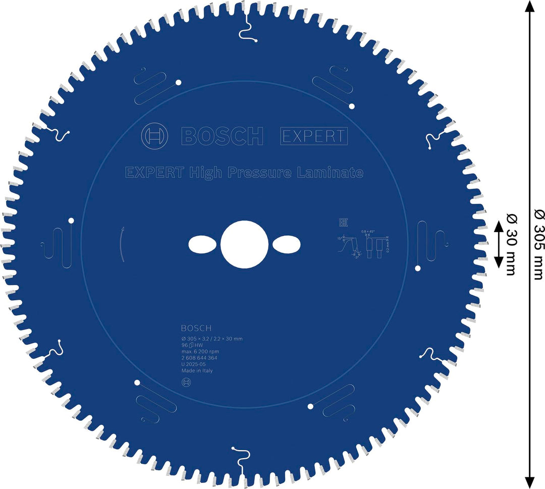 Bosch Professional 1x Kreissägeblatt Expert for High-Pressure Laminate (für Hochdrucklaminat, Sägebl