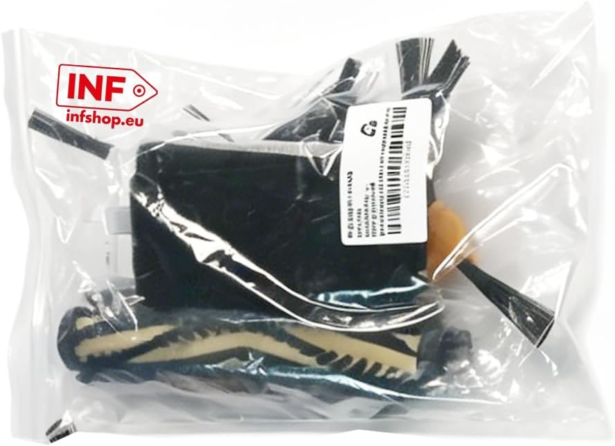 Replacement Spare Parts Kit for Ecovacs DEEBOT 600/601/605 DO3G-KTA, 1 Main Brush+4 Side Brushes+3 H