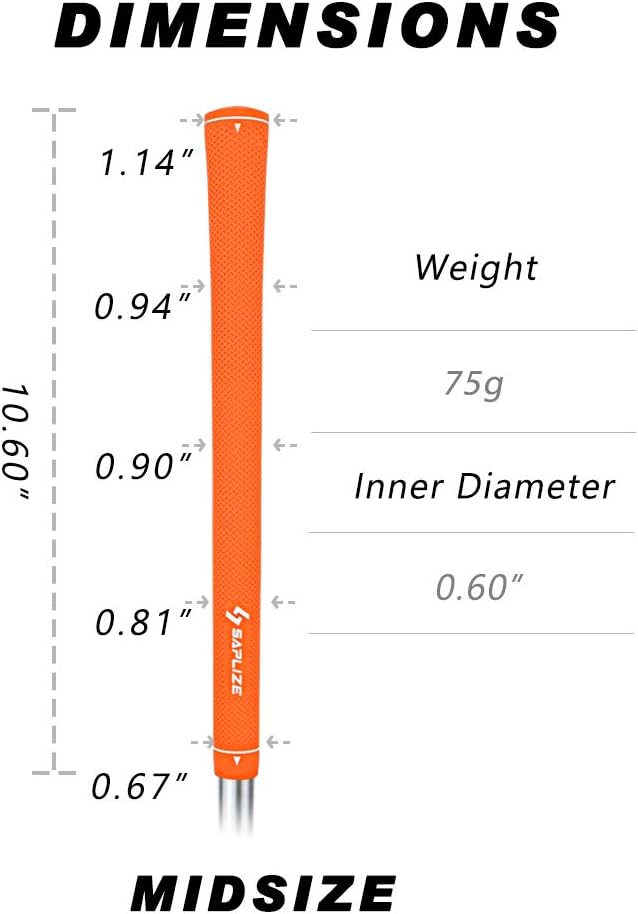 SAPLIZE Golfgriffe, 13er-Set mit komplettem Regripping-Kit, Standard / Midsize, Golfschlägergriffe a