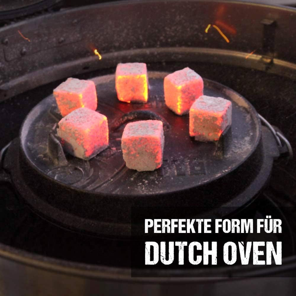 McBrikett KOKOKO CUBES Premium Grillkohle, 8 kg Bio Kokos Grillbriketts