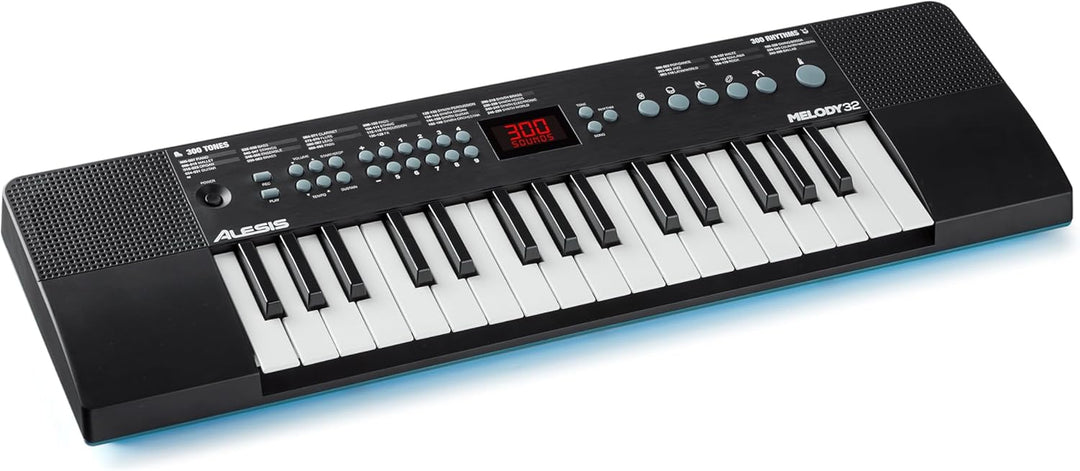 Alesis Melody 32 – Tragbares 32-Tasten Mini-Digitalpiano mit eingebauten Lautsprechern, 300 integrie