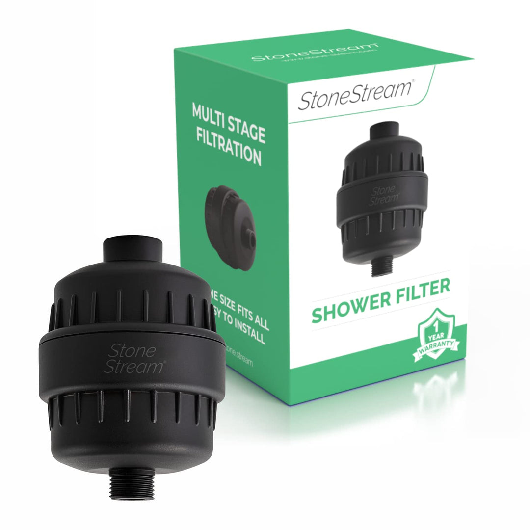 Original StoneStream® EcoPower Duschkopfsystem – Spa wie Ionenfilter zum Erweichen &amp; Sparen von Wass