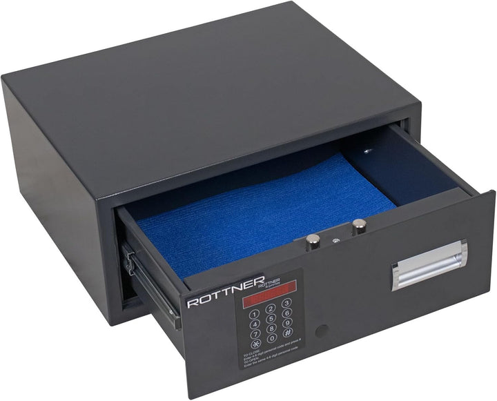 HomeDesign Schubladentresor HDS-9100 Elektronikschloss Anthrazit, mit mechanischer und elektronische