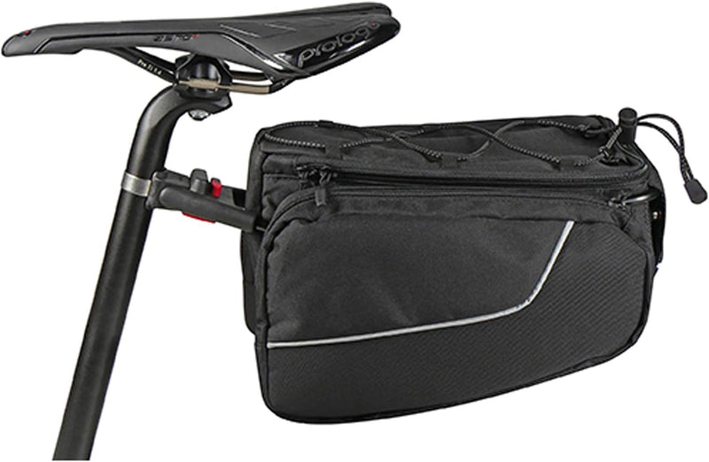 KLICKfix 868071 Satteltasche Contour Sport, Schwarz, 27 x 18 x 13 cm, 7 Liter, Schwarz