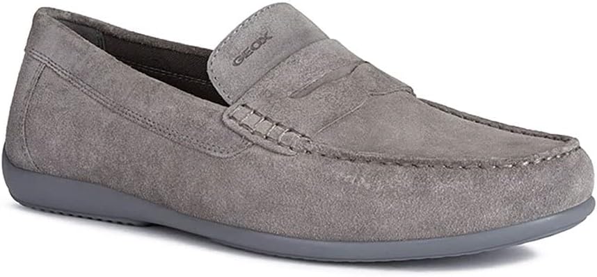 Geox Herren U Ascanio A Mokassins 42 EU Grau, 42 EU Grau