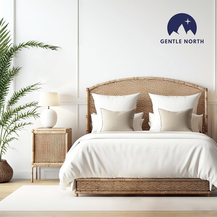 Gentle North Kopfkissen (60x60 cm gross) - 2er Set Kissen für Bett und als Dekokissen - Mit Reissver