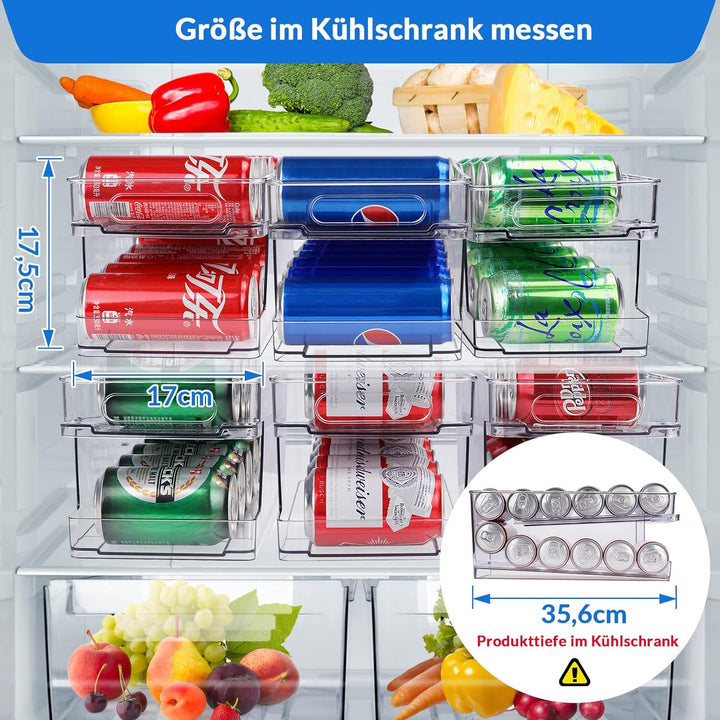 BingoHive Rollen Kühlschrank Organizer Dosenspender Dosenhalter Kühlschrank Dosen Organizer Kühlschr
