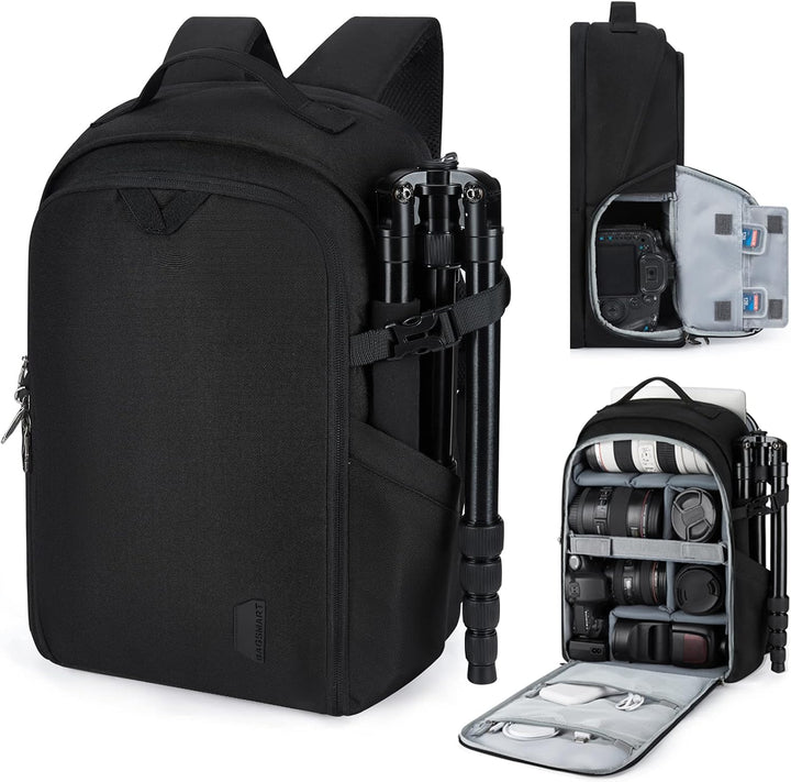 BAGSMART Kamerarucksack, DSLR SLR kameratasche Passend für 15,6-zoll Laptops, Wasserfeste Fotorucksa
