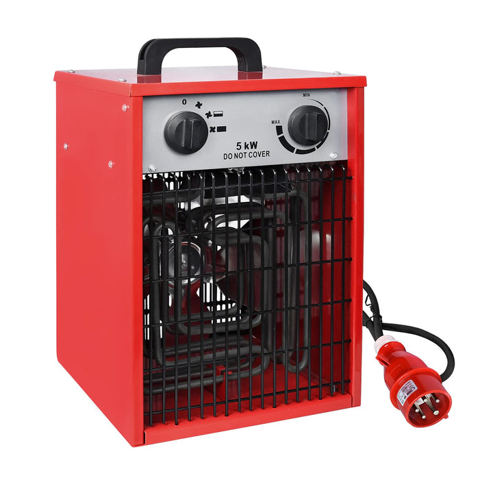 UISEBRT 5KW Elektroheizer Heizlüfter Profi-Industrie Heizgebläse Elektrisch Heizgerät mit 3 Heizstuf