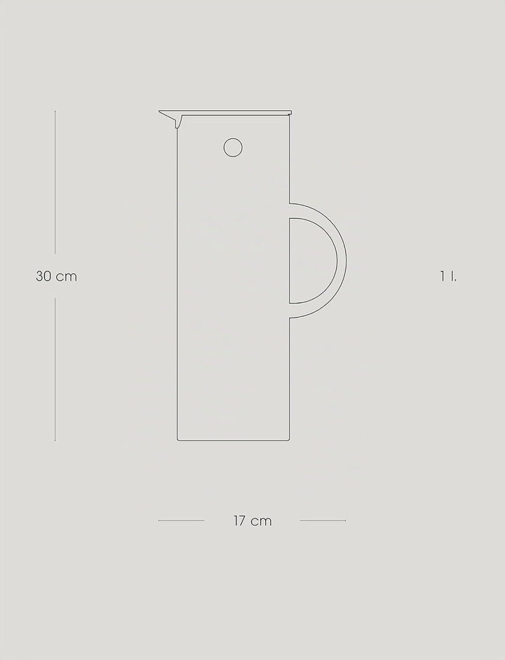 Stelton Isolierkanne EM77 - Doppelwandige Isolierkanne für heisse/kalte Getränke - Tee- &amp; Kaffeekann