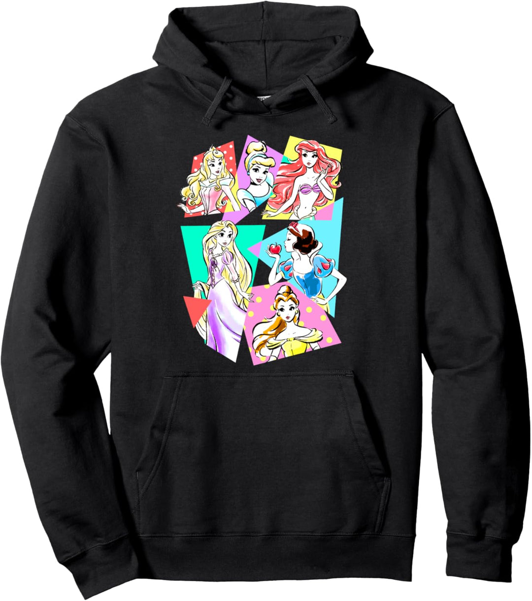 Disney Princess Neon Pop Art Group Shot Pullover Hoodie