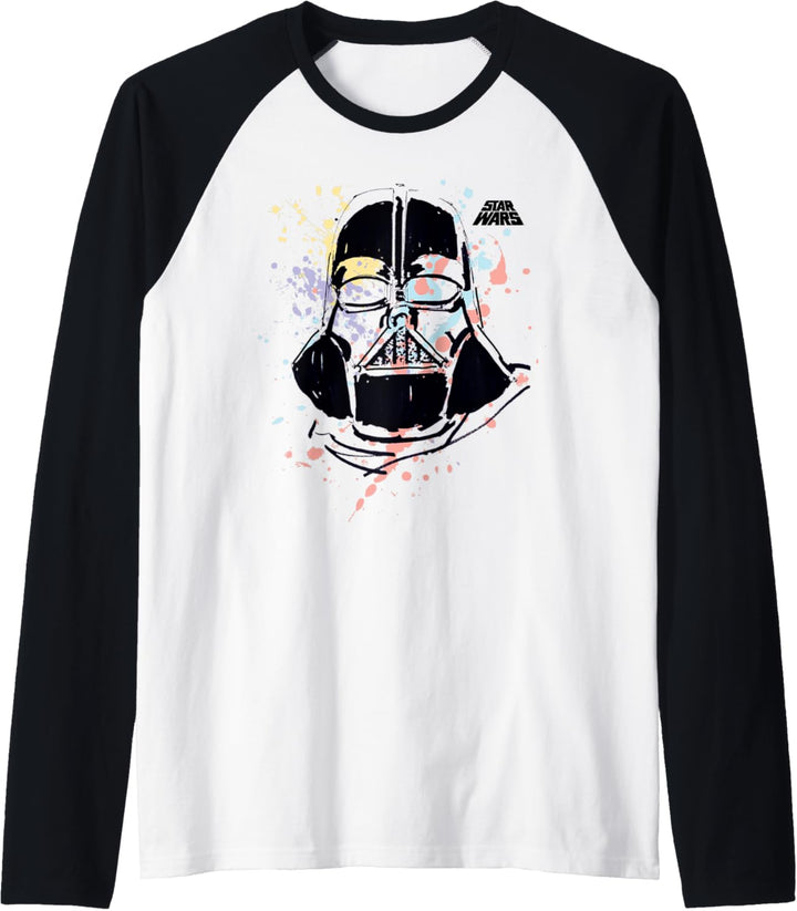 Star Wars Darth Vader Paint Splatter Raglan