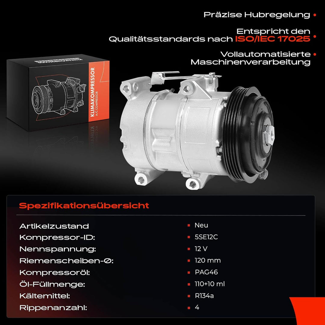 Frankberg Klimakompressor Klimaanlage Kompatibel mit Vios/Yaris ZSP9 NCP9 1.5L Benzin 2007-2019 Yari