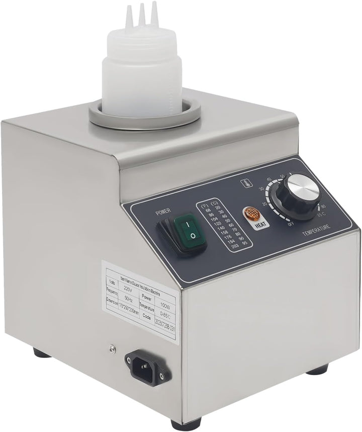 Sossenwärmer Saucenwärmer, 1x Quetschflaschen Edelstahl warmhalten 30-85 °C 80 W, Saucenspender Sauc