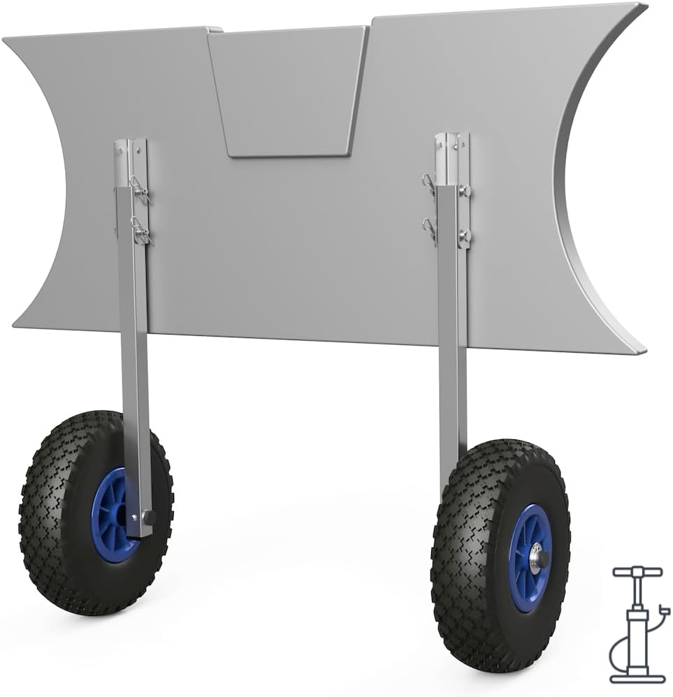 SUPROD Heckräder Slipräder Schlauchbooträder Transporträder klappbar Edelstahl ET260-LU schwarz/blau