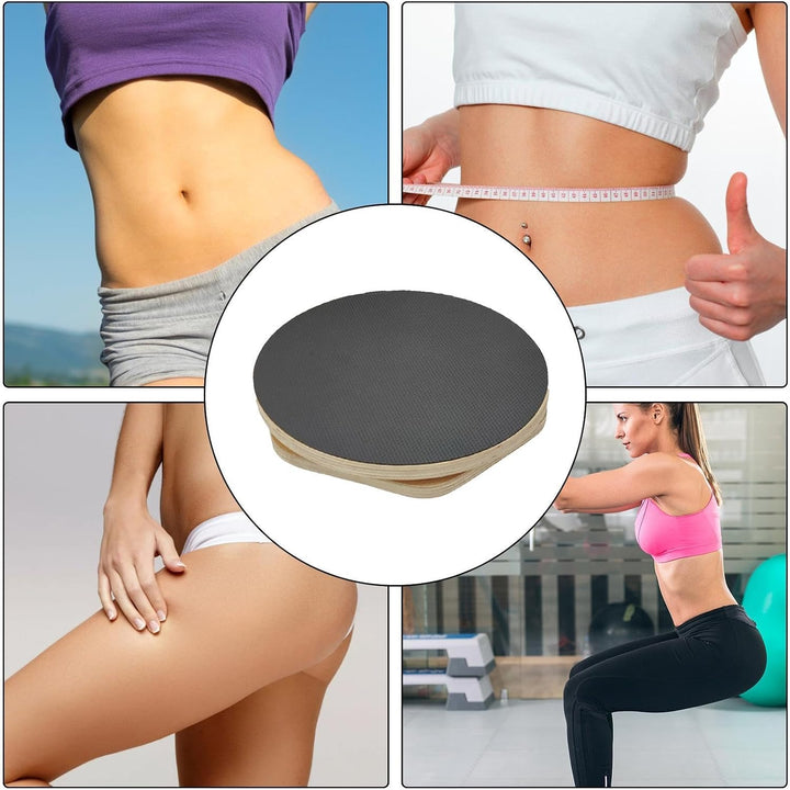 Ab Twister Board für Übungen, Wooden Balance Twist Board, Core Waist Trainer, Body Toning Disc, trag