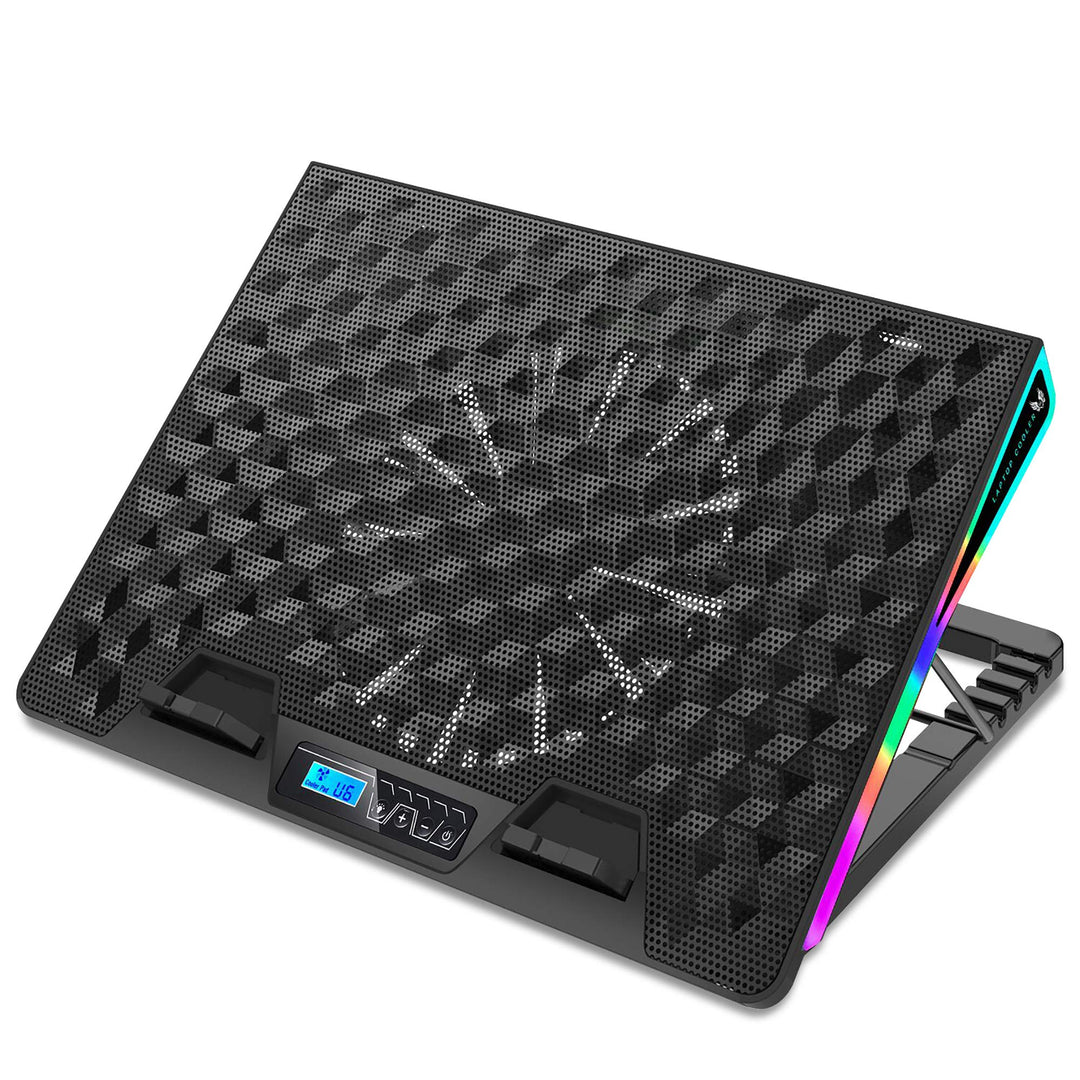 SK Notebook Laptop Rainbow RGB Kühler Gamer Ständer Kühlpad Unterlage Cooler für 9-18 Zoll/Lüfter /