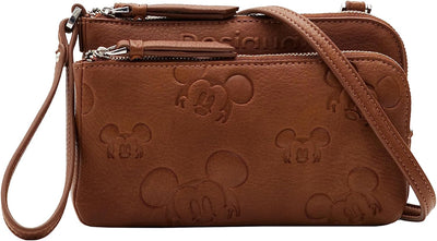 Desigual kleine Umhängetasche Schultertasche Mone All Mickey Linda 23WAYP01 Brown, Brown