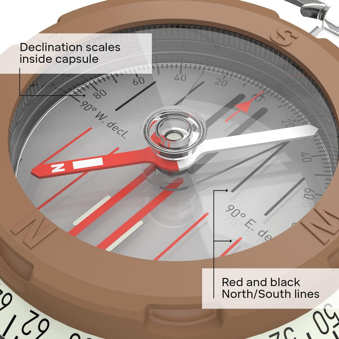 Silva Unisex-Adult Compass 5-6400/360 Kompass, durchsichtig, Standard