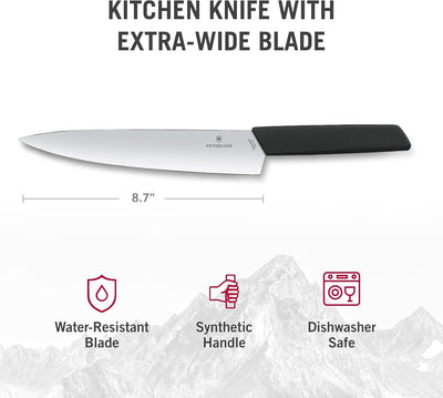 Victorinox, Swiss Modern, Profi Tranchiermesser, Extra Scharfe Klinge, gerader Schliff, 22 cm, Robus