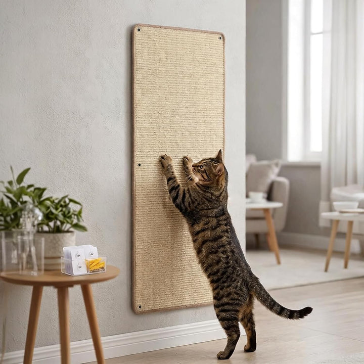 Kratzmatte Katze 40x100 cm Kratzbretter Natürliche Sisal Kratzmatte Katzenkratzmatte Kratzschutz für