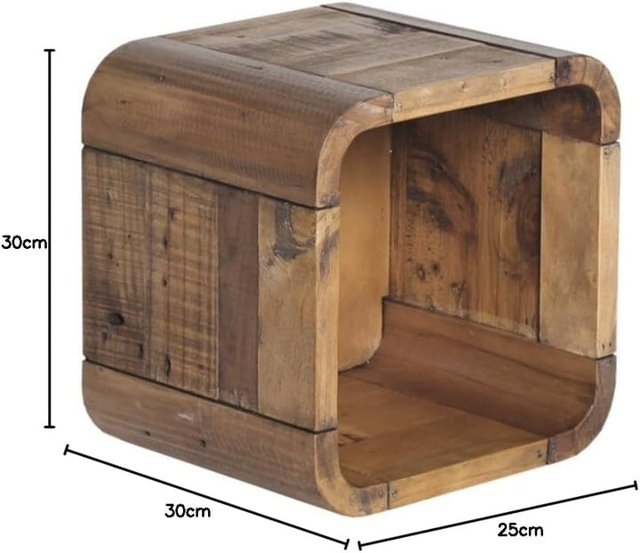 Woodkings® Badregal Dingle 30x30 Holz Pinie Natur rustikal Wandregal Regal Würfel Badmöbel Badezimme