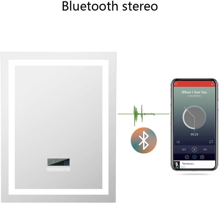 Kedia Badspiegel LED Badezimmerspiegel Beleuchtet Bad Spiegel Wandspiegel Badspiegel mit Beleuchtung
