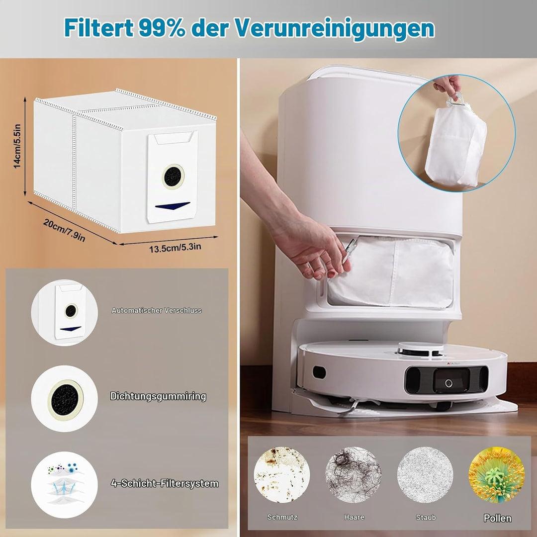 24 Stück Zubehör für Ecovacs Deebot T30 Omni / T30 Pro Omni Saugroboter, Staubsaugerzubehör Gehören