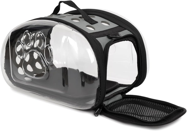 Durchsichtiger Haustiertransporter - Tragetasche für Reisen S/L transportbox Reisebox für Tiere (Gra