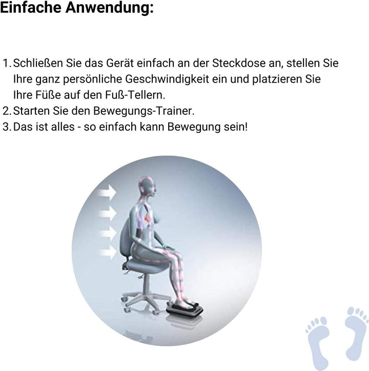 Leg Exerciser Bein-Trainer I passives Training durch konstante Bewegung - für Senioren geeignet I Be