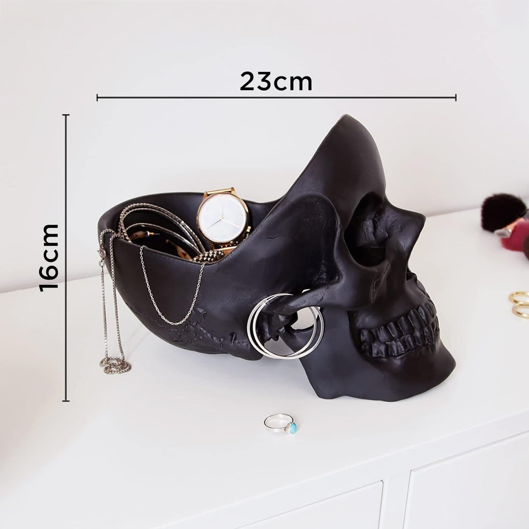 Suck UK Skull Tidy | Schale in Schädelform | Stiftehalter | Aufbewahrungsbehälter für Accessoires| S