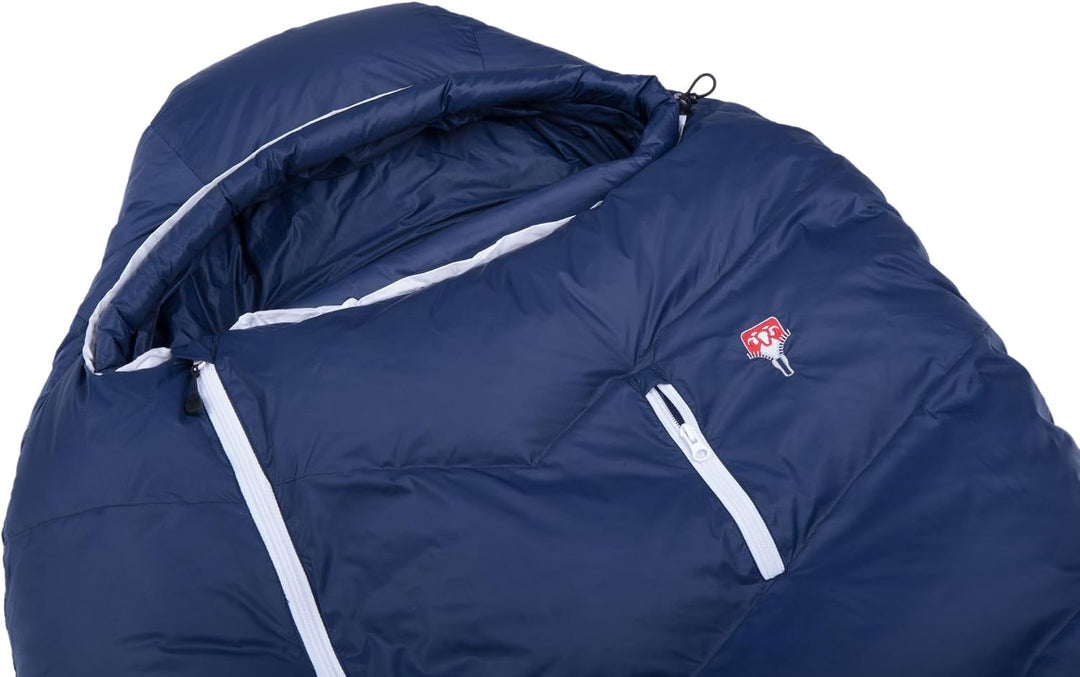Grüezi-Bag Biopod DownWool Ice 185 Schlafsack blau Körpergrösse bis 185 cm, Körpergrösse bis 185 cm