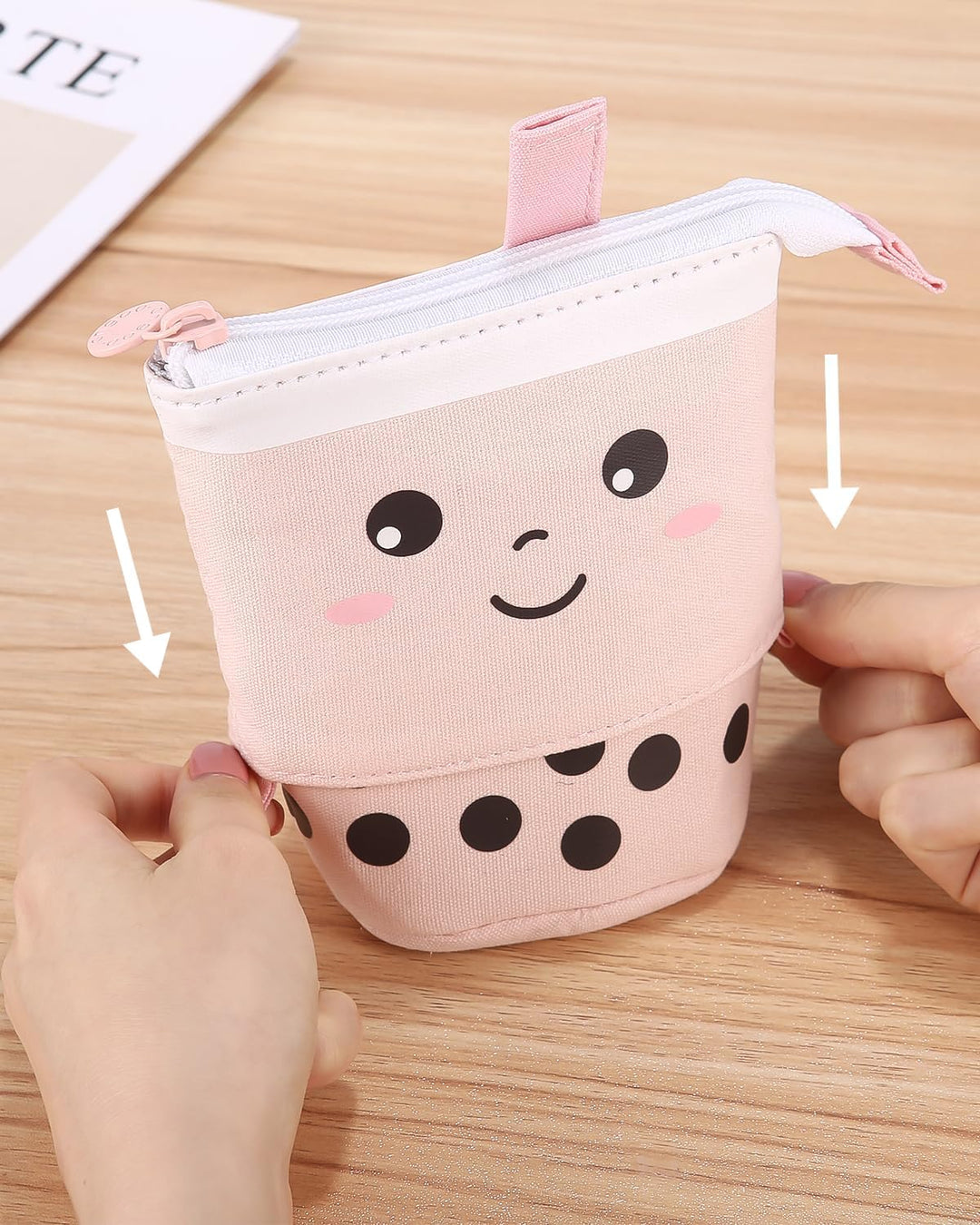 Federmäppchen Reissverschluss, Teleskopisch Mäppchen, 2-in-1 Standmäppchen, Federtasche Mädchen, Sch