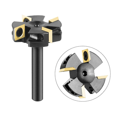 SpeTool Planfräser 8mm Schaft 40mm Durchmesser Hobelfräser für Oberfräse Wendeplatten spoilboard 4 F