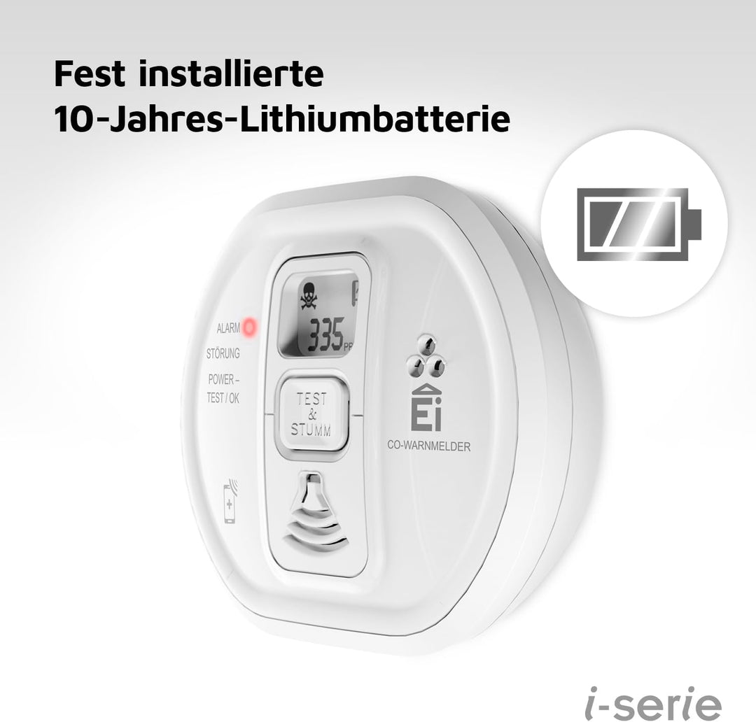 Ei Electronics Professional Ei208iDW Kohlenmonoxidmelder, i-Serie CO-Melder mit AudioLINK-Funktion,