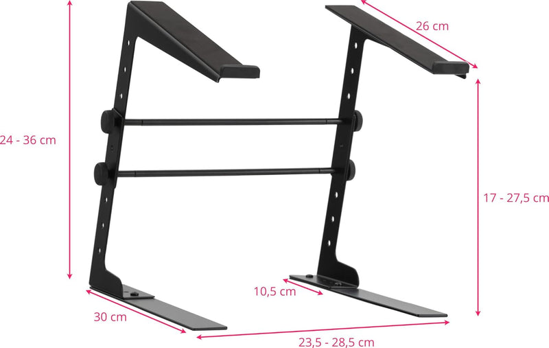 Pronomic LS-110 Laptopständer DJ Notebookstativ Laptop Stand (Höhenverstellbar, inkl. Befestigungskl