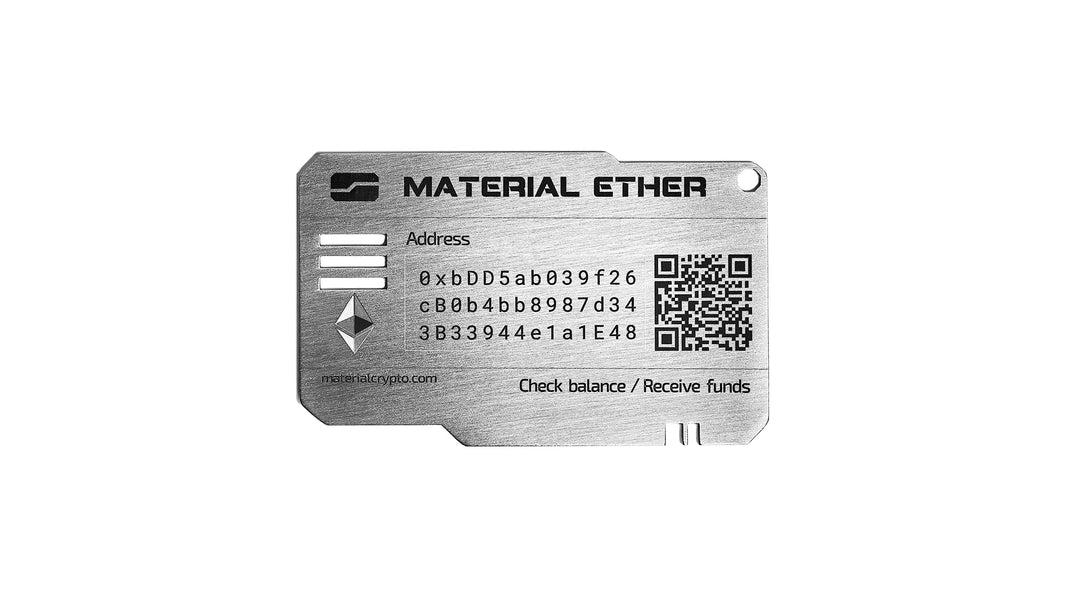 Material Crypto - Physische Ethereum-Geldbörse, nicht zu hacken, entwickelt für 200 Jahre, hergestel