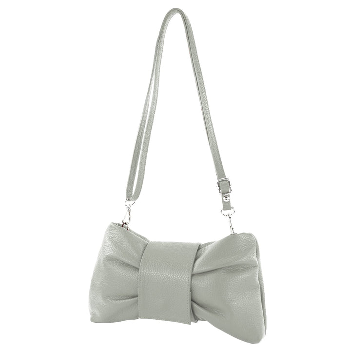 modamoda de - T214 - ital. Umhängetasche Clutch Leder Klein Telegrau, Telegrau