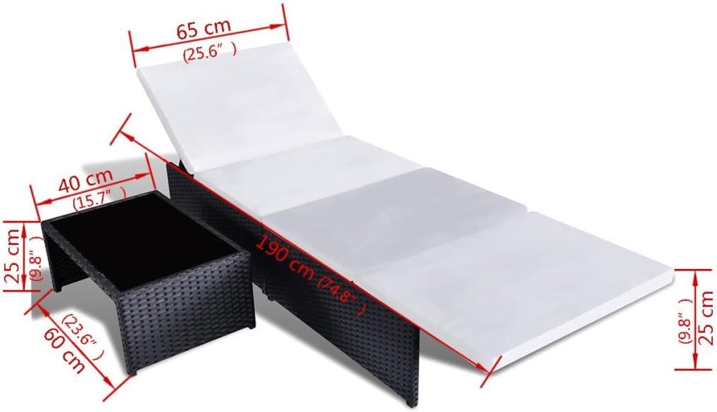 Festnight Polyrattan Lounge Set Zweisitzer Loungemöbel Loungeset Schwarz