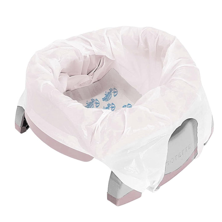 Potette Plus Reise-Töpfchen- und Toilettenreduzierer, Rosa, inklusive 3 Nachfüllungen