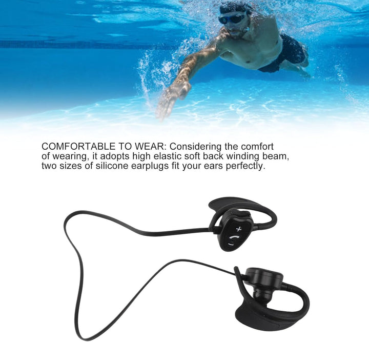 Schwimmkopfhörer IPX8 Wasserdicht, In-Ear-Ohrhörer mit Bluetooth 5.0, Unterwasserkopfhörer Zum Schwi