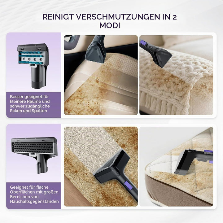 Tragbare Teppich reinigungs maschine, 20Kpa leistungsstarke Absaugung Spot Cleaner Maschine, Polster