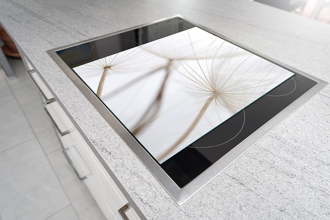 DarHaus Herdabdeckplatte einteilig 45x52 cm Ceranfeld Abdeckung Glas Spritzschutz Abdeckplatte Glasp