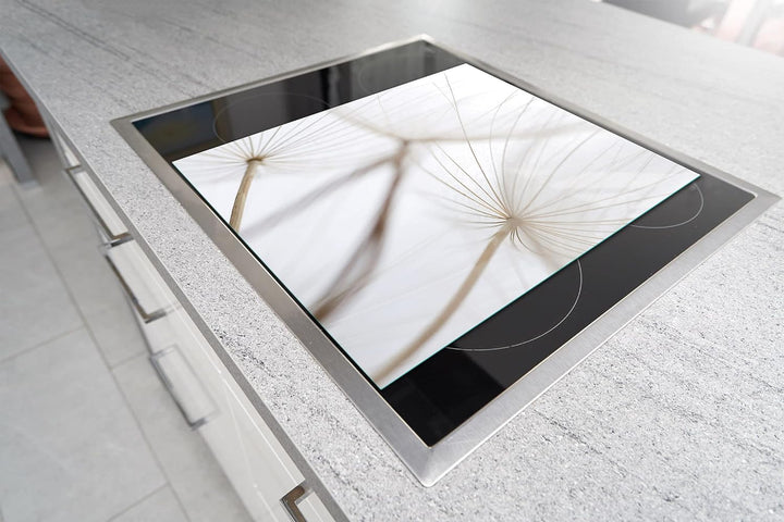 DarHaus Herdabdeckplatte einteilig 45x52 cm Ceranfeld Abdeckung Glas Spritzschutz Abdeckplatte Glasp